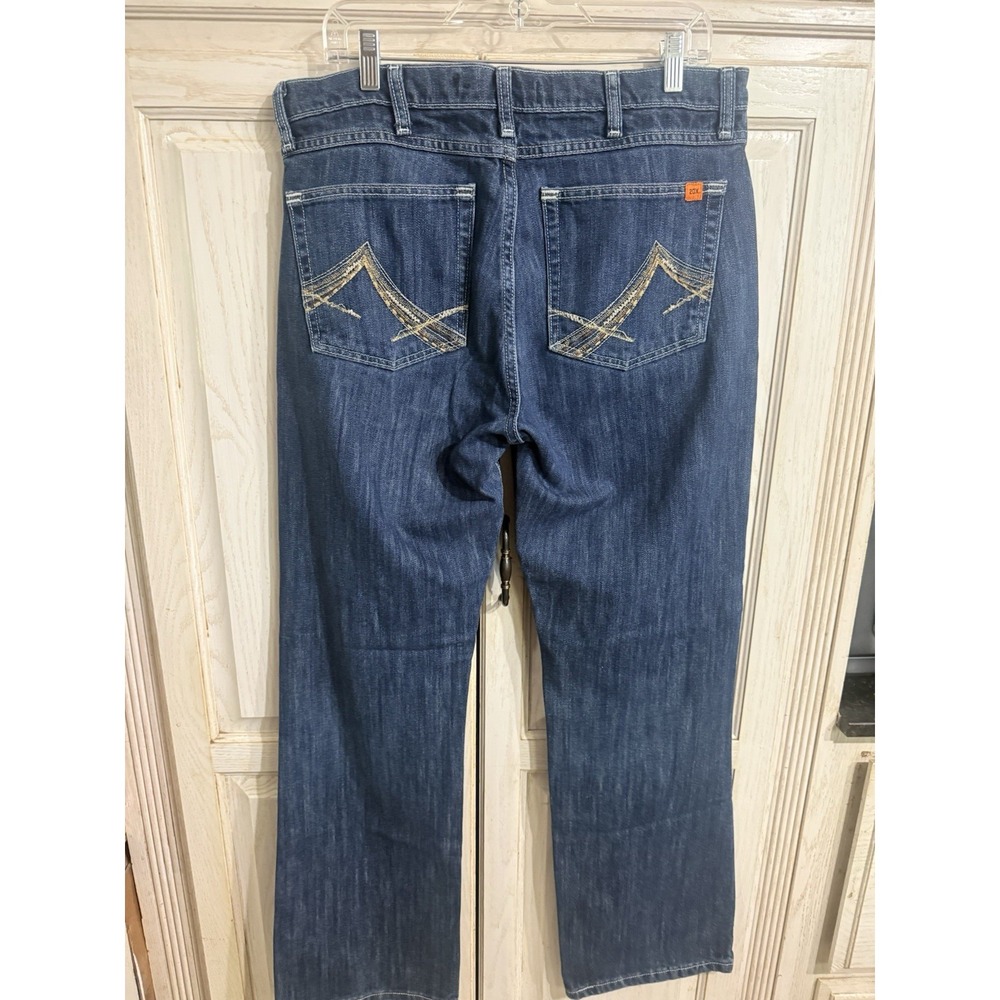 Wrangler FR Flame Resistant 20X Jeans Mens 34x34 Blue Straight Leg Work Denim